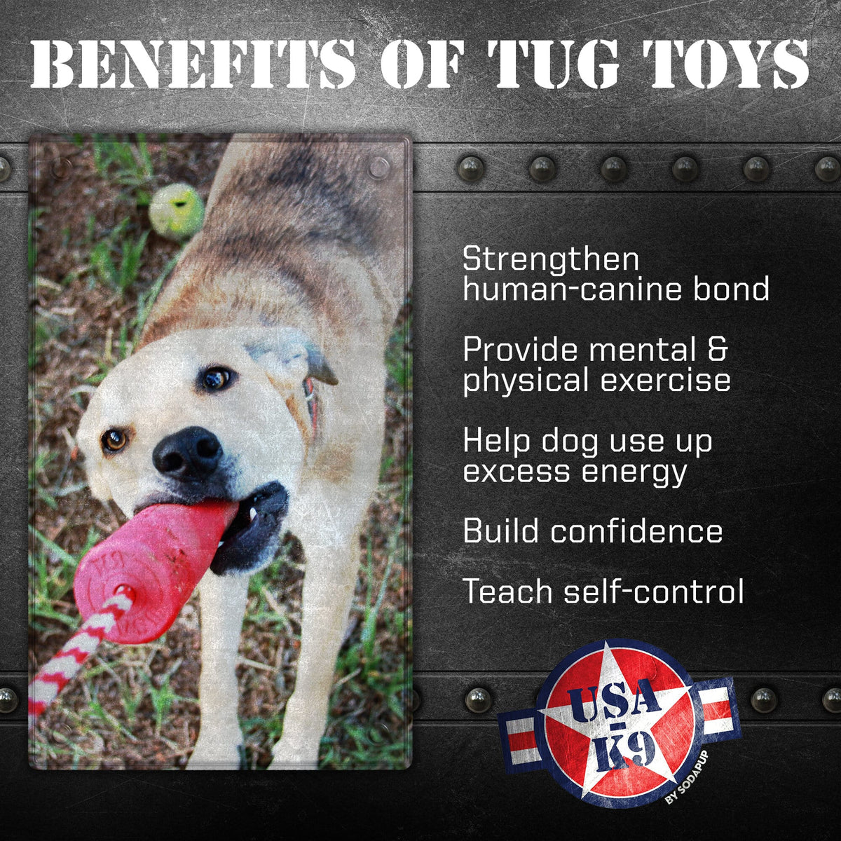USA-K9 Firecracker Floating Training Dummy | K9 Handler Reward Toy | Red | USA Made - SodaPup/True Dogs, LLC - Flyclothing LLC