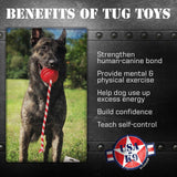 USA-K9 Stars and Stripes Rubber Dog Toy | K9 Handler Reward Toy | Red | USA Made - SodaPup/True Dogs, LLC - Flyclothing LLC