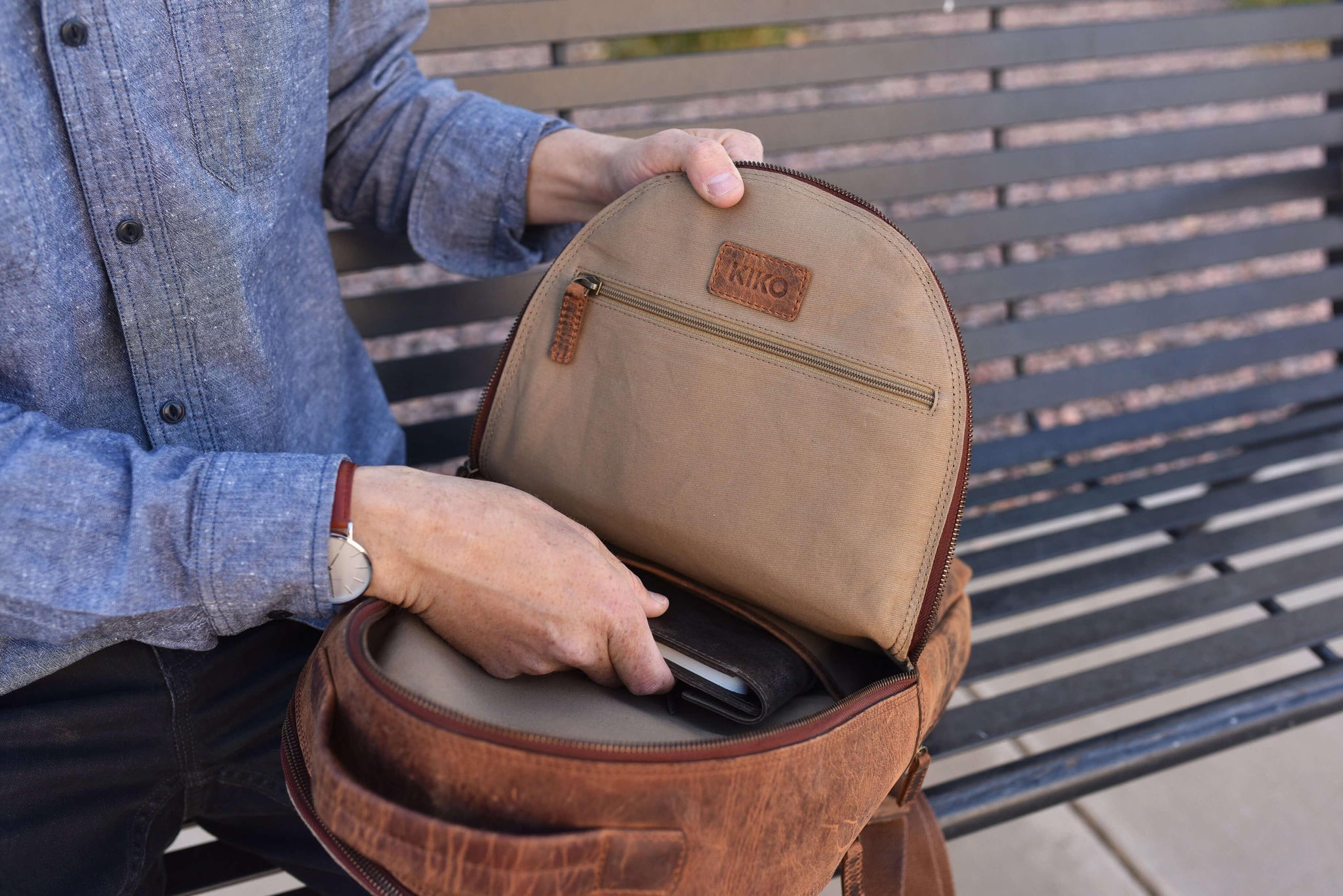 Executive Backpack - Kiko Leather - Flyclothing LLC