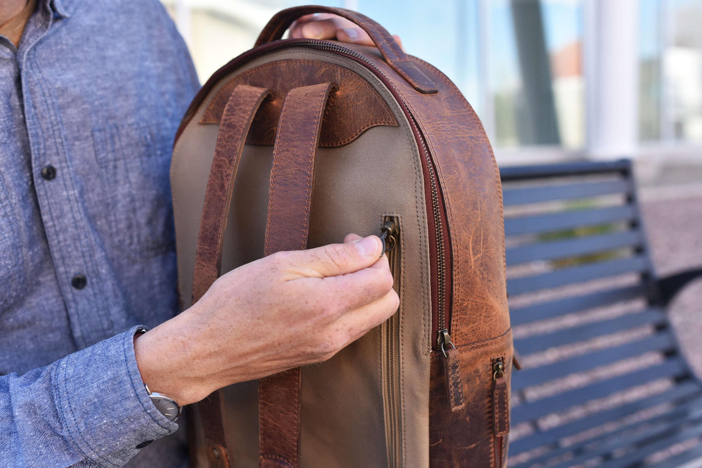 Executive Backpack - Kiko Leather - Flyclothing LLC