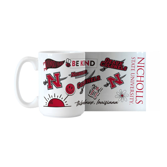 Nicholls State 15oz Native Sublimated Mug