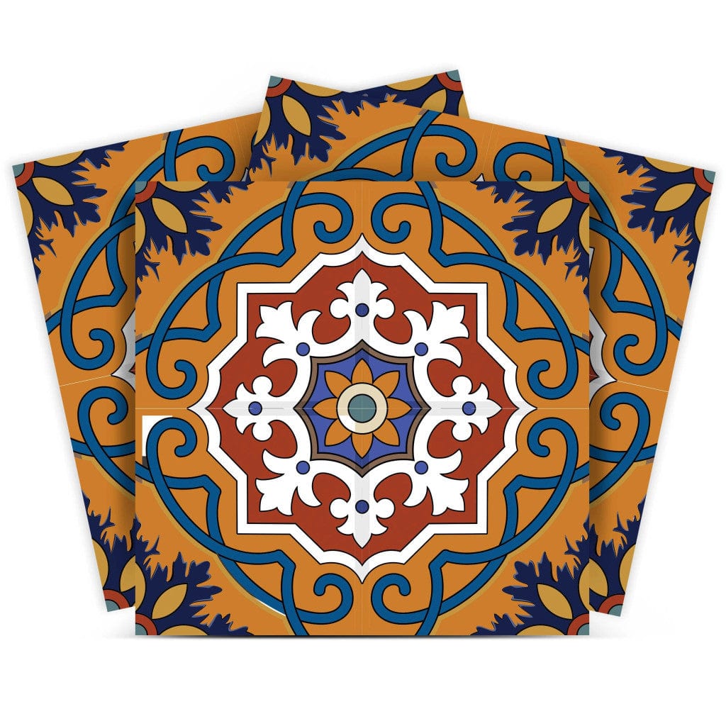 4" X 4" Old World Ole Peel and Stick Tiles - Homeroots - Flyclothing LLC