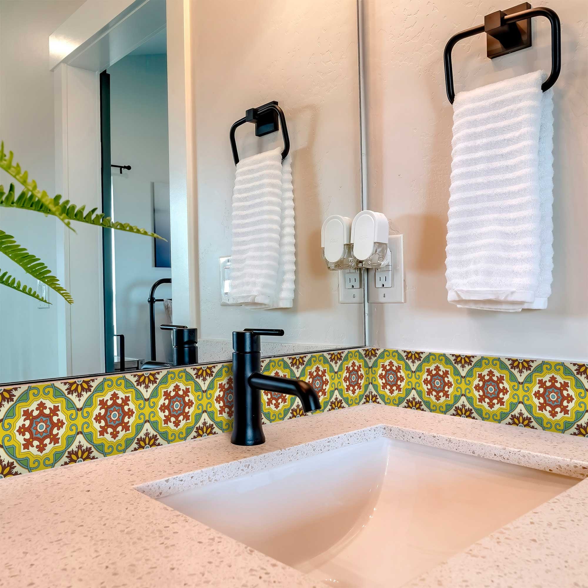 5" X 5" Fortuna Peel and Stick Removable Tiles - Homeroots - Flyclothing LLC