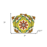 7" X 7" Fortuna Peel and Stick Removable Tiles - Homeroots