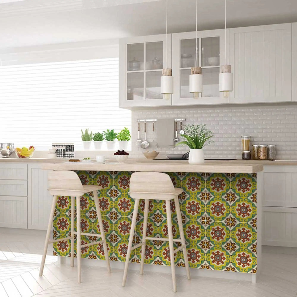 8" X 8" Fortuna Peel and Stick Removable Tiles - Homeroots