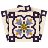 6" X 6" Azul Flora Peel and Stick Removable Tiles - Homeroots - Flyclothing LLC