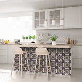 6" X 6" Azul Flora Peel and Stick Removable Tiles - Homeroots - Flyclothing LLC