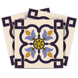 6" X 6" Azul Flora Peel and Stick Removable Tiles - Homeroots - Flyclothing LLC
