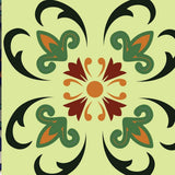 4" X 4" Auguri Flora Peel and Stick Removable Tiles - Homeroots - Flyclothing LLC