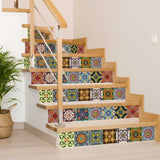 5" X 5" Auguri Flora Peel and Stick Removable Tiles - Homeroots - Flyclothing LLC