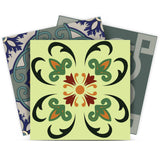 8" X 8" Auguri Flora Peel and Stick Removable Tiles - Homeroots - Flyclothing LLC