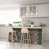8" X 8" Auguri Flora Peel and Stick Removable Tiles - Homeroots - Flyclothing LLC