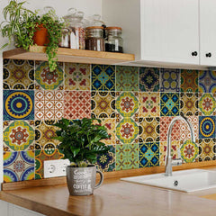 6" X 6" Auguri Mix Peel and Stick Removable  Tiles - Homeroots