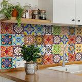 5" X 5" Auguri Geo Peel and Stick Removable  Tiles - Homeroots