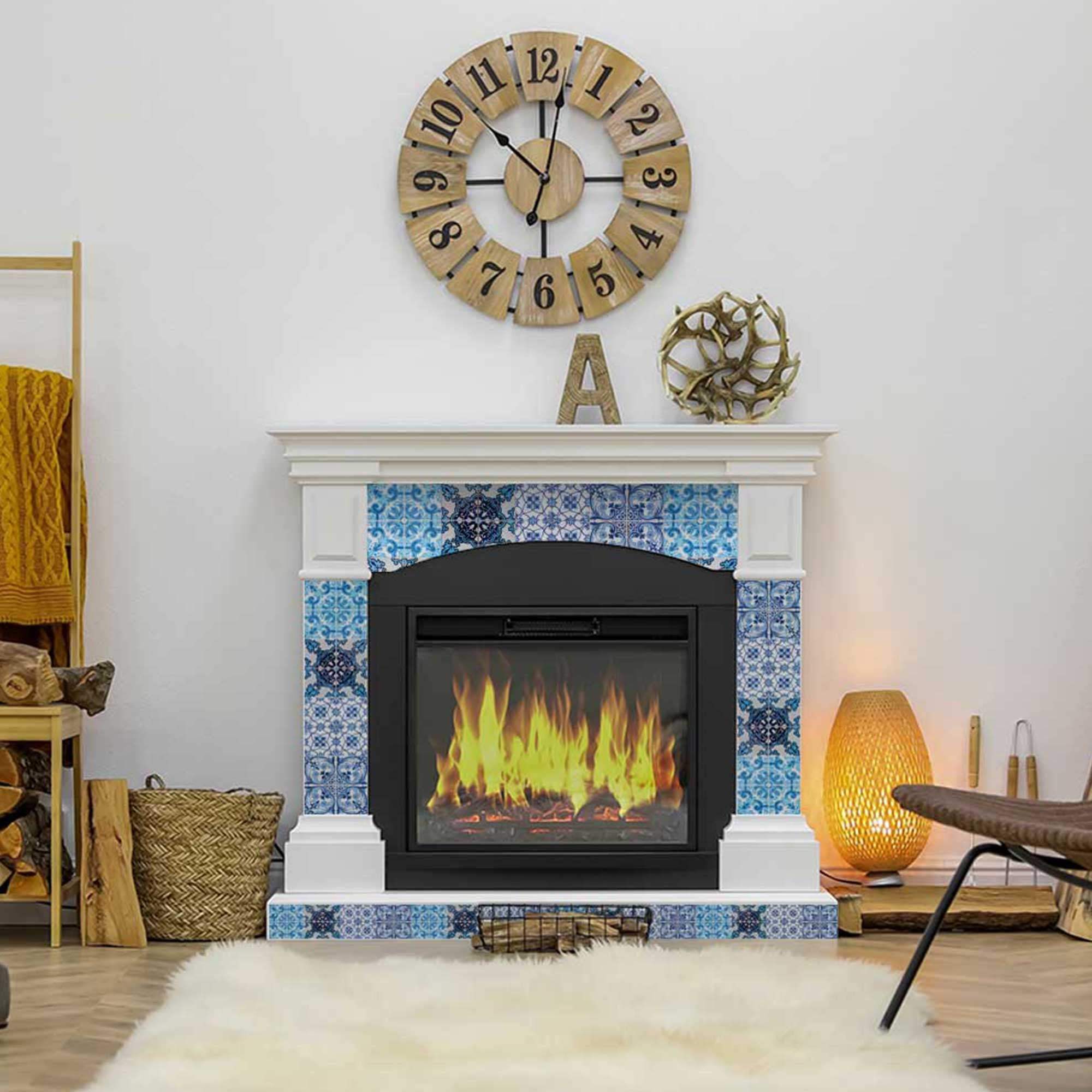 5" X 5" Mediterranean Blues Mosaic Peel and Stick Tiles - Homeroots - Flyclothing LLC