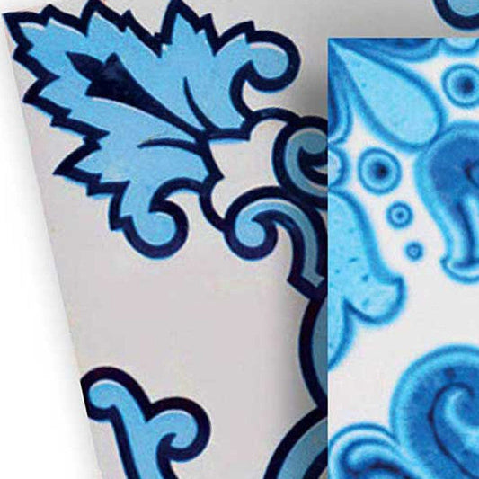 6" X 6" Mediterranean Blues Mosaic Peel and Stick Tiles - Homeroots