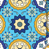 6" X 6" Aqua Floral Peel and Stick Removable  Tiles - Homeroots