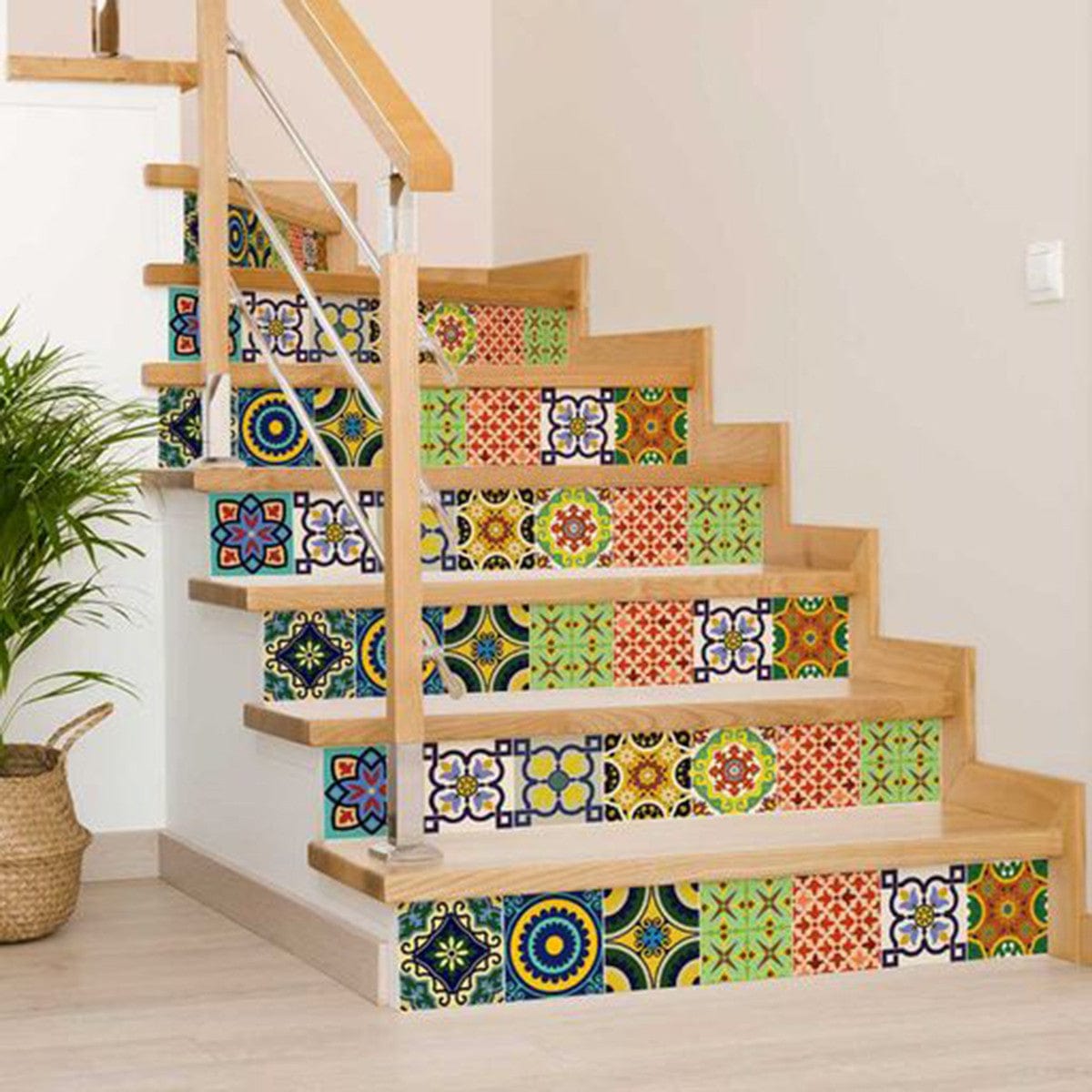 4" X 4" Euro Mosaic Peel and Stick Removable Tiles - Homeroots - Flyclothing LLC
