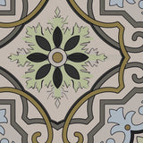 4" X 4" Taupe and Blue Scroll Peel and Stick Tiles - Homeroots