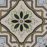6" X 6" Taupe and Blue Scroll Peel and Stick Tiles - Homeroots - Flyclothing LLC