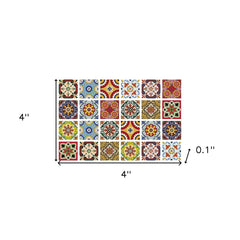 4" X 4" Mediterra Mosaic Peel and Stick Tiles