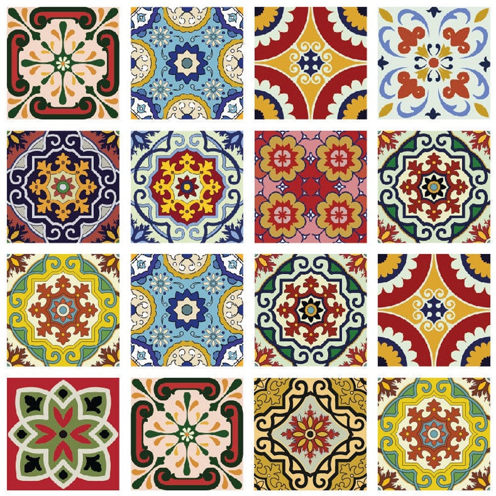 4" X 4" Mediterra Mosaic Peel and Stick Tiles - Homeroots - Flyclothing LLC