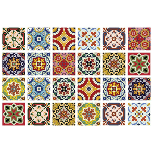 6" X 6" Mediterra Mosaic Peel and Stick Tiles - Homeroots