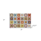 7" X 7" Mediterra Mosaic Peel and Stick Tiles - Homeroots - Flyclothing LLC