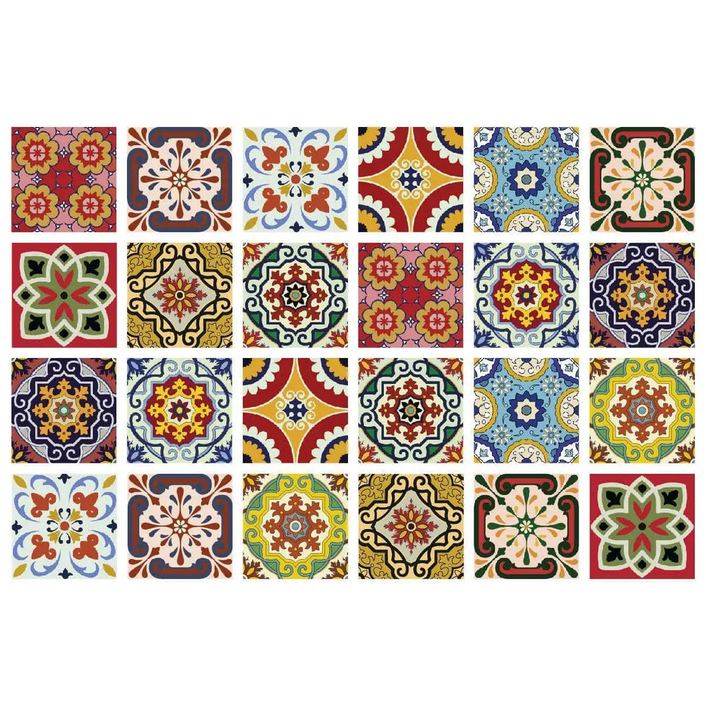 8" X 8" Mediterra Mosaic Peel and Stick Tiles - Homeroots - Flyclothing LLC