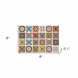 8" X 8" Mediterra Mosaic Peel and Stick Tiles - Homeroots - Flyclothing LLC