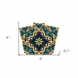 4" X 4" Agean Blue and Green Peel and Stick Tiles - Homeroots - Flyclothing LLC