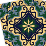 6" X 6" Agean Blue and Green Peel and Stick Tiles - Homeroots - Flyclothing LLC
