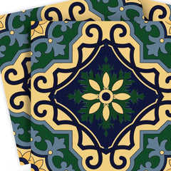 6" X 6" Agean Blue and Green Peel and Stick Tiles - Homeroots