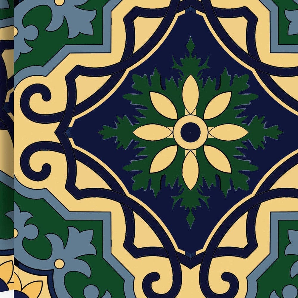 8" X 8" Agean Blue and Green Peel and Stick Tiles - Homeroots - Flyclothing LLC