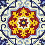 4" X 4" Blue And Yellow Mosaic Peel And Stick Removable Tiles - Homeroots