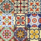 4" X 4" Blue Red Yellow Mosaic Peel And Stick Tiles - Homeroots