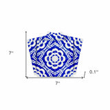 7" X 7" Blue And White Gerbera Peel And Stick Removable Tiles - Homeroots - Flyclothing LLC