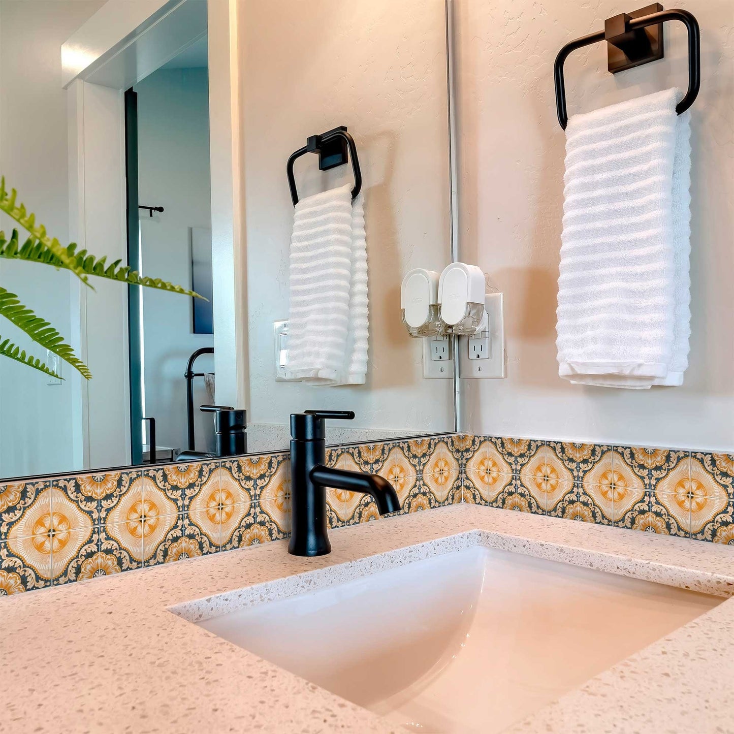4" X 4" Golden Deco Peel And Stick Removable Tiles - Homeroots - Flyclothing LLC