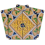 7" X 7" Yellow Blue Provence Peel and Stick Removable Tiles - Homeroots - Flyclothing LLC