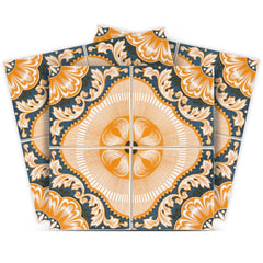 7" X 7" Golden Deco Peel And Stick Removable Tiles - Homeroots