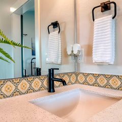 7" X 7" Golden Deco Peel And Stick Removable Tiles - Homeroots