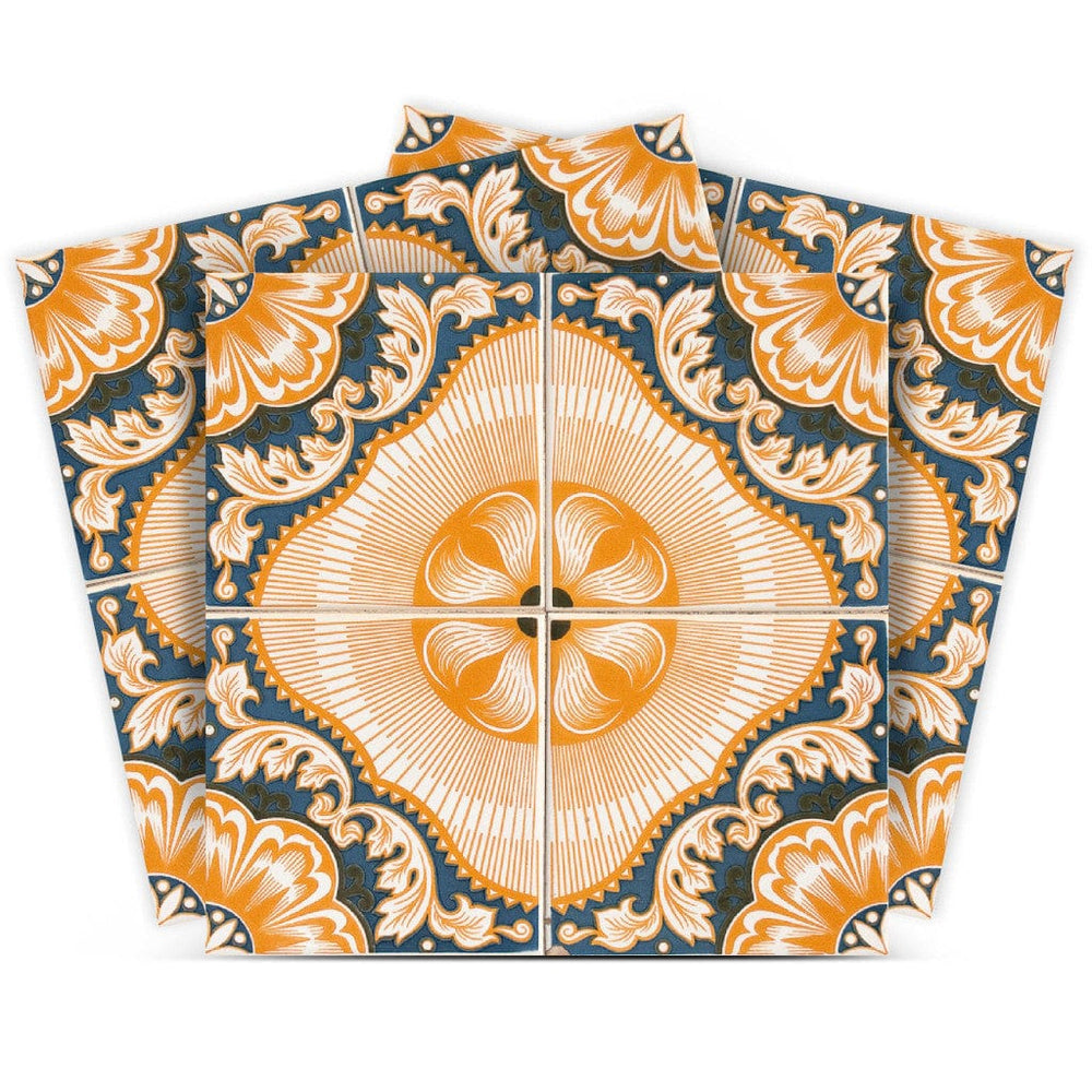 8" X 8" Golden Deco Peel And Stick Removable Tiles - Homeroots