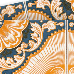 8" X 8" Golden Deco Peel And Stick Removable Tiles