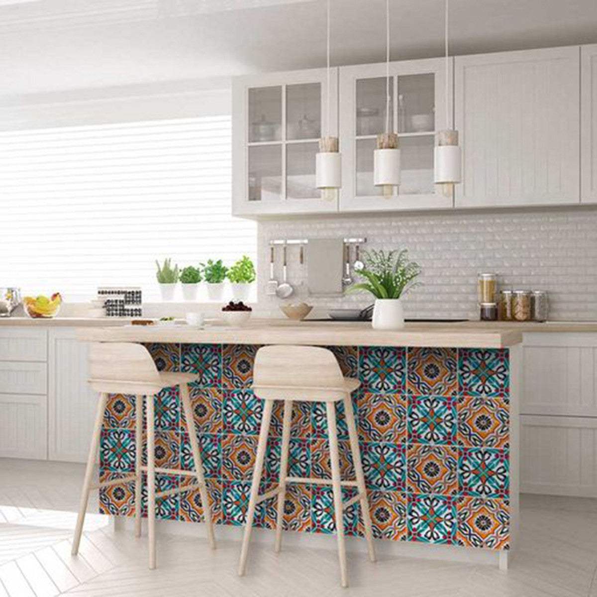 7" X 7" Terra Agra Peel And Stick Removable Tiles - Homeroots - Flyclothing LLC