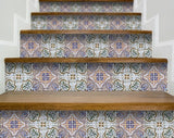 7" X 7" Muted Pastel Scroll Peel And Stick Tiles - Homeroots - Flyclothing LLC