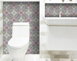8" X 8" Muted Pastel Scroll Peel And Stick Tiles - Homeroots - Flyclothing LLC