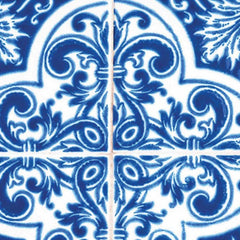 6" X 6" Blue and White Cross Peel And Stick Tiles - Homeroots