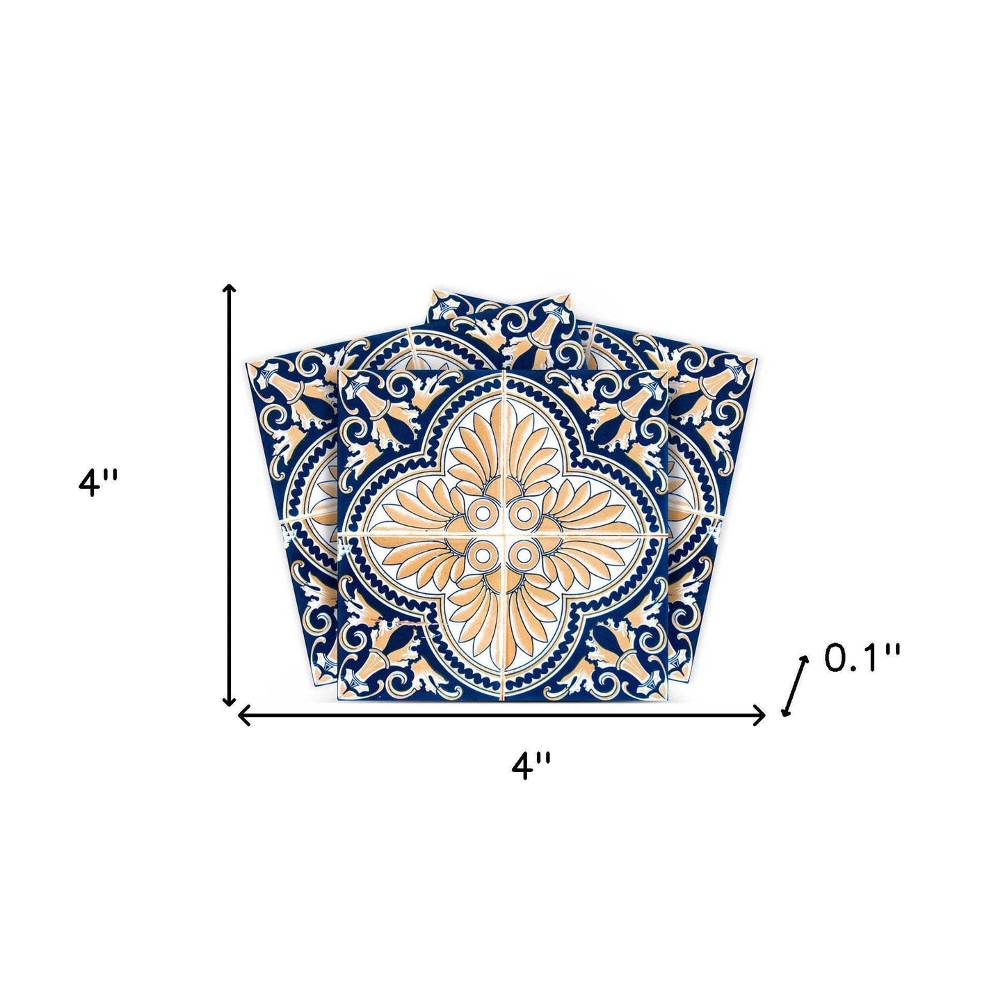4" X 4" Nelly Peel And Stick Removable Tiles - Homeroots - Flyclothing LLC