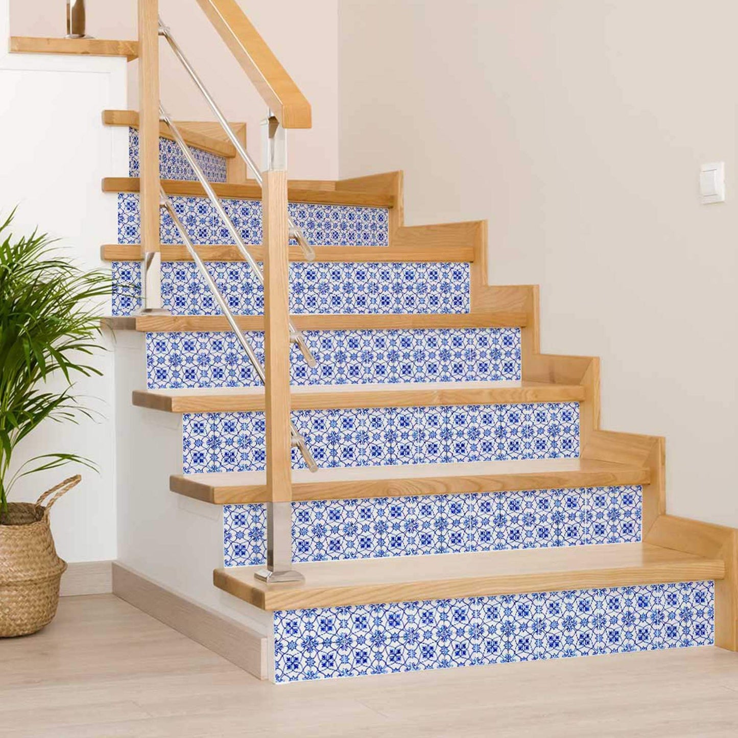 8" X 8" Blue Micro Peel And Stick Removable Tiles - Homeroots - Flyclothing LLC