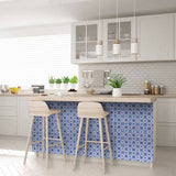 8" X 8" Blue Micro Peel And Stick Removable Tiles - Homeroots